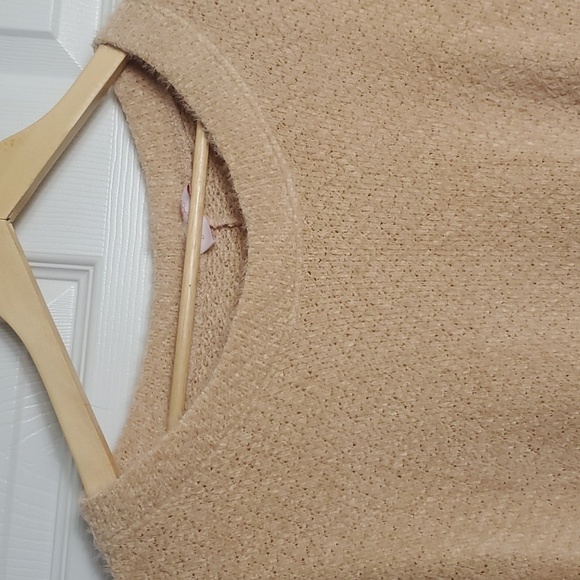 Pink Lily Cherish Self Soft Peach Sweater Dolman Sleeve Size M - Picture 2 of 12